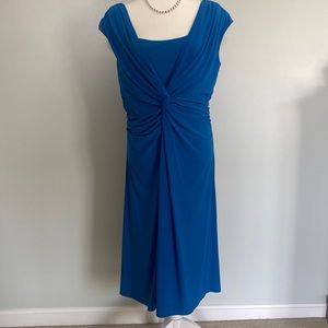 Gorgeous Chaps sleeveless dress in classic pacific  blue. Size 16W. NWT